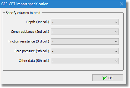 GEF import file dialog