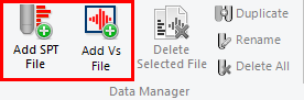 Data manager toolbar