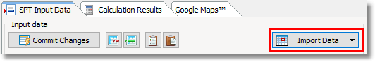 Import SPT data button