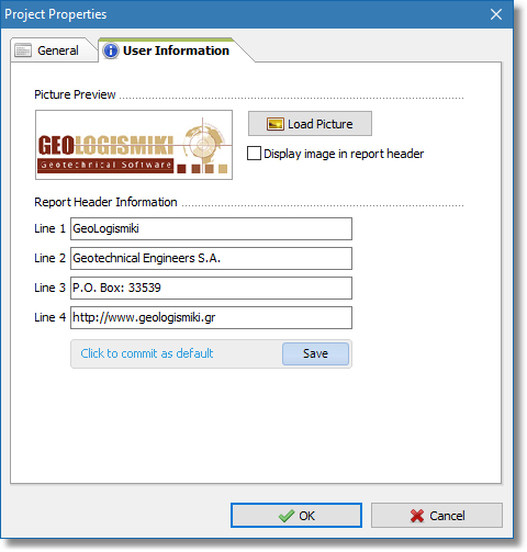 User information section User information section