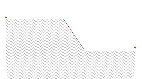 Clipping area defined from ground surface