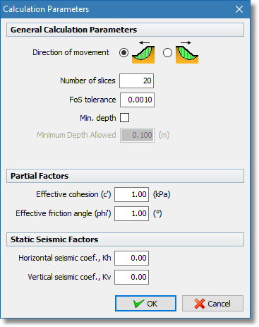 General properties dialog