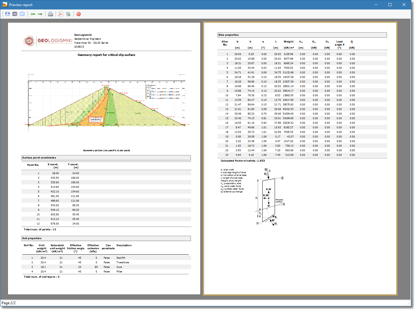 Preview report dialog