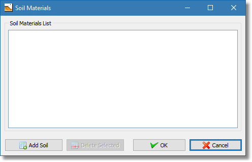 Soil materials dialog